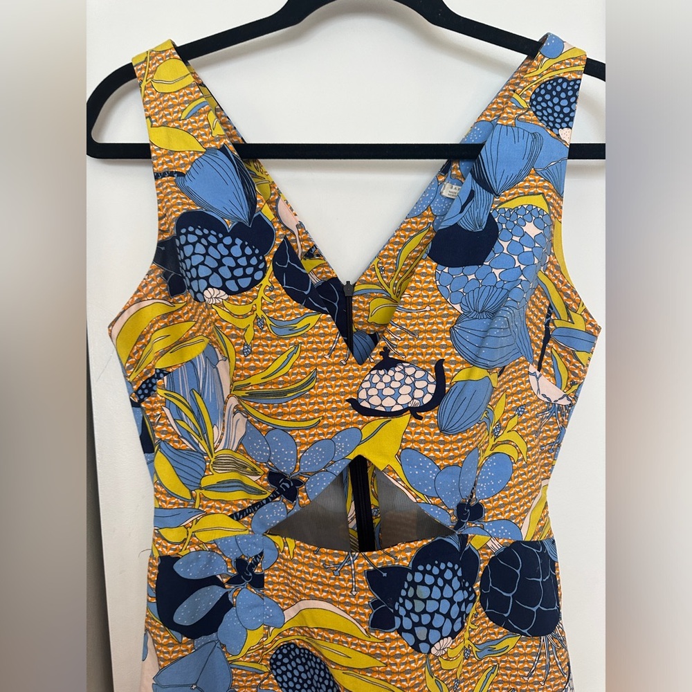 Zara floral mini dress with cutout